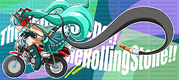 Motorcycle!, motorcycle, blue, otaku, anime HD wallpaper