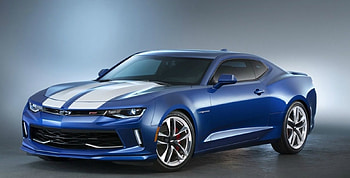 2016 Chevrolet Camaro Hyper Concept, Gray Stripe, Camaro, Blue, GM HD wallpaper