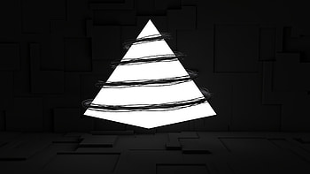 3D, Surface, Glow, Spiral, Volume, Pyramid HD wallpaper