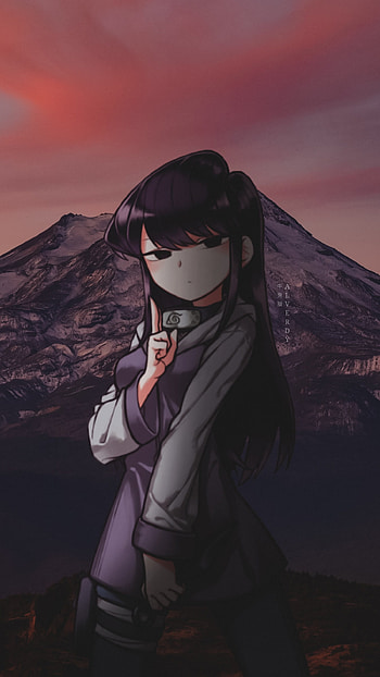 Komi-san Kunoichi, anime x reality, komi shouko, sky, komi-san can't communicate, mountain, anime aesthetic, anime , anime HD phone wallpaper