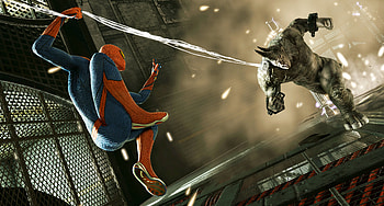 Spiderman And Rhino, spiderman, rhino, games, superheroes HD wallpaper