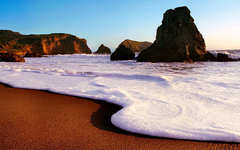 Nature, Sand, Rocks, Macro, Foam, Wave HD wallpaper