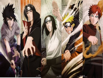 Naruto Group, sasuke, gaara, itachi, neji, naruto HD wallpaper