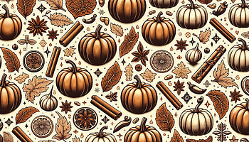 Pumpkin Spice Pattern, pumpkin spice, pumpkin, Autumn, leaf, spices HD wallpaper