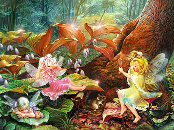 wood elves, fairies, fantasy, elves, wood HD wallpaper