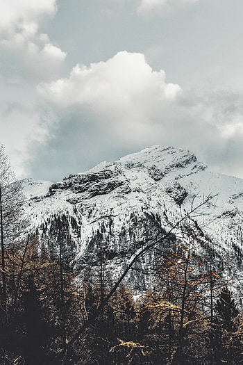Landscape, Nature, Clouds, Snow, Mountain, Vertex, Top HD phone wallpaper