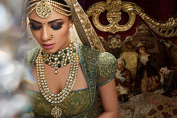 Indian Bride, Veil, Jewellery, Nackless, Saree, Makeup, Necklace HD wallpaper