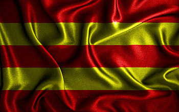 Aust-Agder flag, , silk wavy flags, norwegian counties, Flag of Aust-Agder, fabric flags, 3D art, Aust-Agder, Europe, Counties of Norway, Aust-Agder 3D flag, Norway HD wallpaper