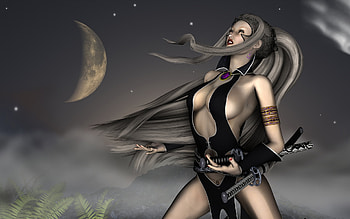 Betrayed Love, daz3d, moon, fantasy, female HD wallpaper