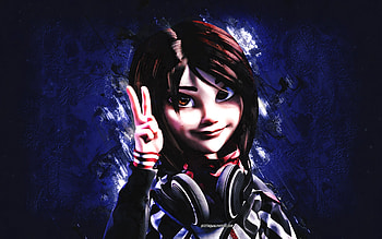 Uraraka Ochako, My Hero Academia, blue stone background, Uraraka Ochako art, My Hero Academia characters, Japanese manga, Uraraka Ochako character, Ochako Uraraka HD wallpaper