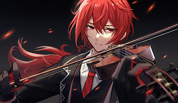 Diluc: Genshin Impact — Crimson Violinist (Video Game), Diluc (Genshin Impact), video game, Genshin Impact HD wallpaper
