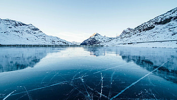 Turquoise Ice of Lake Baikal, Lakes HD wallpaper