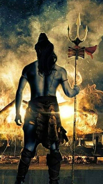 Mahakal Live, Lord Mahadev, fire theme HD phone wallpaper