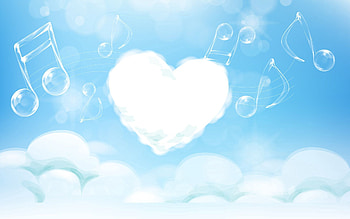 Music, Abstract, Light, Light Coloured, Heart, Notes, Melody HD wallpaper