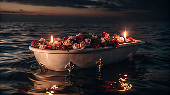 Rose Elegance: Stunning with Candlelit Serenity, rose HD wallpaper