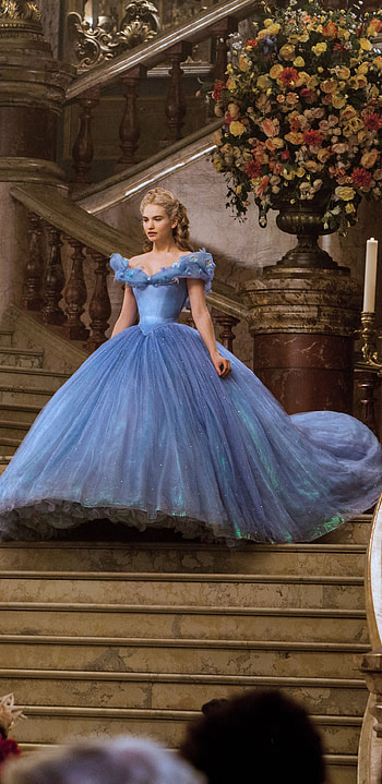 Cinderella movie, Romantic blonde fog, Lily James movies, 2015 film HD phone wallpaper