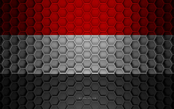 Yemen flag, 3d hexagons texture, Yemen, 3d texture, Yemen 3d flag, metal texture, flag of Yemen HD wallpaper