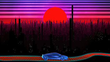 Limitless Horizons, vaporwave, synthwave, artist, artwork, digital-art HD wallpaper