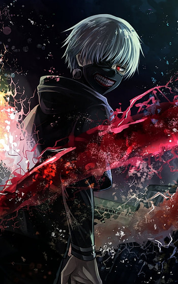 Tokyo Ghoul Ken Kaneki | White Hair Masked Anime, white hair, mask, Ken Kaneki, Anime, Tokyo Ghoul HD phone wallpaper