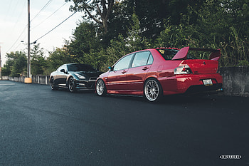 car, Mitsubishi Lancer Evolution IX, Nissan GT-R R35 HD wallpaper