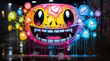 Vibrant Emoji Explosion AI Art, AI Art, funny, emoji HD wallpaper