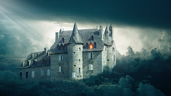 Fantasy, Clouds, Lock, Gloomy, Mystical, Mystic HD wallpaper