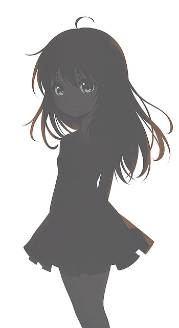 Cute Anime Silhouette: Perfect , cute anime, Anime, silhouette, girl, artistic, anime girl HD phone wallpaper