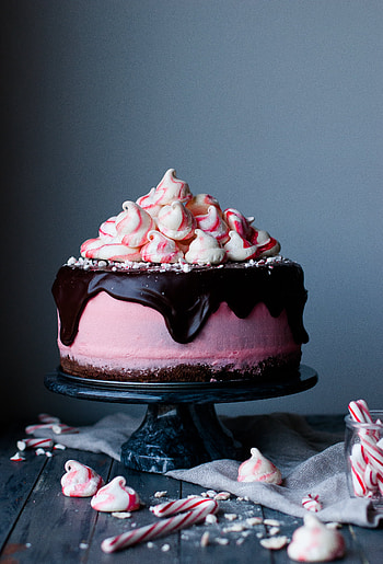 Chocolate peppermint cake, Decadent holiday dessert, Festive indulgence, Rich and sweet HD phone wallpaper