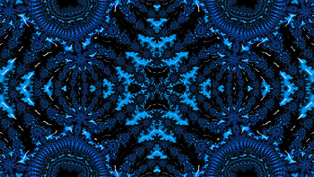 Trippy Psychedelic Fractal, trippy, psychedelic, aesthetic, blue, dark, Abstract, fractal, abstract blue HD wallpaper