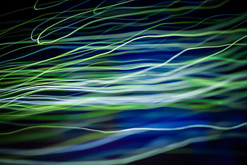 Green Glow, lines, wavy HD wallpaper