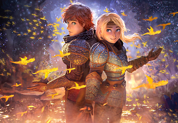 Hiccup And Astrid , how-to-train-your-dragon-the-hidden-world, 2019-movies, movies, artist, artwork, digital-art, how-to-train-your-dragon, deviantart HD wallpaper