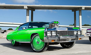 Blown Caprice, Bowtie, Donk, Lime Grren, GM HD wallpaper