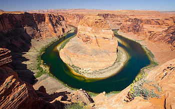 Nature, Water, Rivers, Canyon, Desert, Circle, Circumference HD wallpaper