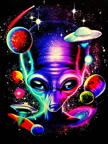 Alien, magenta, art HD phone wallpaper