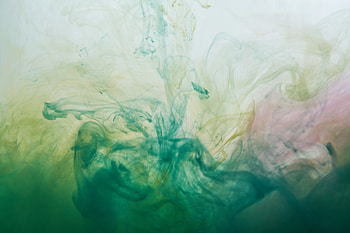 Abstract, green ink, dipping, close up HD wallpaper