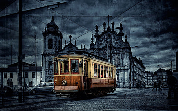 Cities, City, Color, r, Tram HD wallpaper