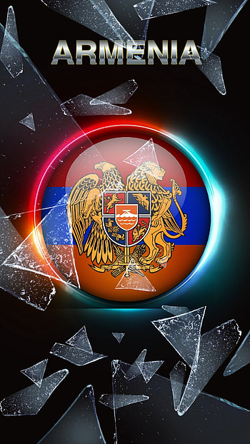 Armenia, armenian-flag, symbol, art, round, circle, coat-of-arms HD phone wallpaper