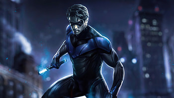 Night Wing Art , nightwing, superheroes, artist, artwork, digital-art HD wallpaper