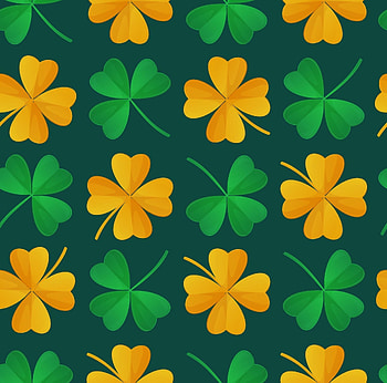 Pattern, clover, green, texture, st patrick, orange, trifoi HD wallpaper