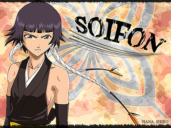 Soifon, black, , girl, orange, hana-shiro, anime girl, bleach, soi fon, anime, cool, manga, suzumebachi HD wallpaper