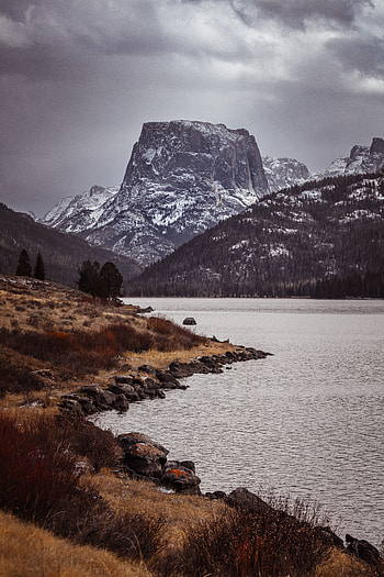Landscape, Nature, Water, Mountains, Lake, Shore, Bank HD phone wallpaper