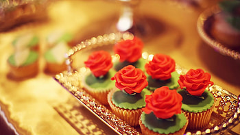 Rose cupcakes, Food , , quality HD wallpaper