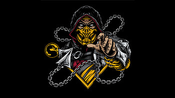 Scorpion Sub Zero Mortal Kombat Minimal , sub-zero, scorpion, mortal-kombat, games, minimalism, behance HD wallpaper