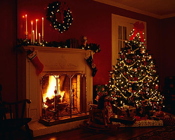 Merry Christmas, candles, Christmas, fire, tree HD wallpaper
