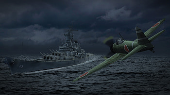 1943, Airforce, Military, Aircraft, War, Pacific Ocean, ww2, Ship, Zero, Battleship, Plane, Navy HD wallpaper