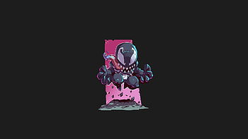 Venom, villain, marvel comics, minimal, art HD wallpaper