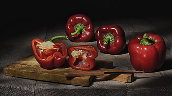 Paprika Pepper, Still life, Colorful food, Aniac's HD wallpaper