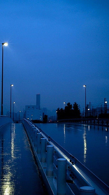 Aesthetic, Rainy Night HD phone wallpaper