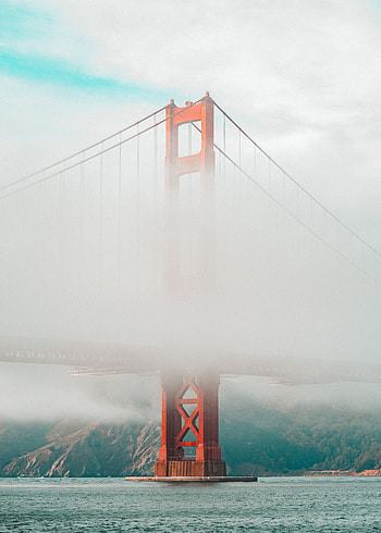 Clouds, Miscellanea, Miscellaneous, Fog, Height, Bridge HD phone wallpaper