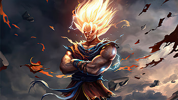 fire goku, Heat HD wallpaper